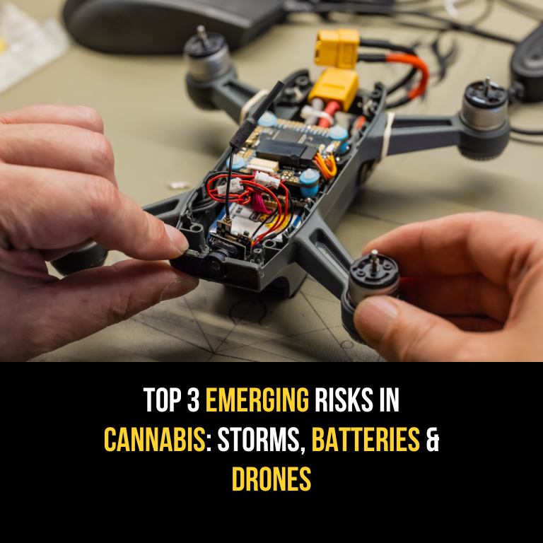 Top Emerging Risks in Cannabis: Storms, Batteries & Drones