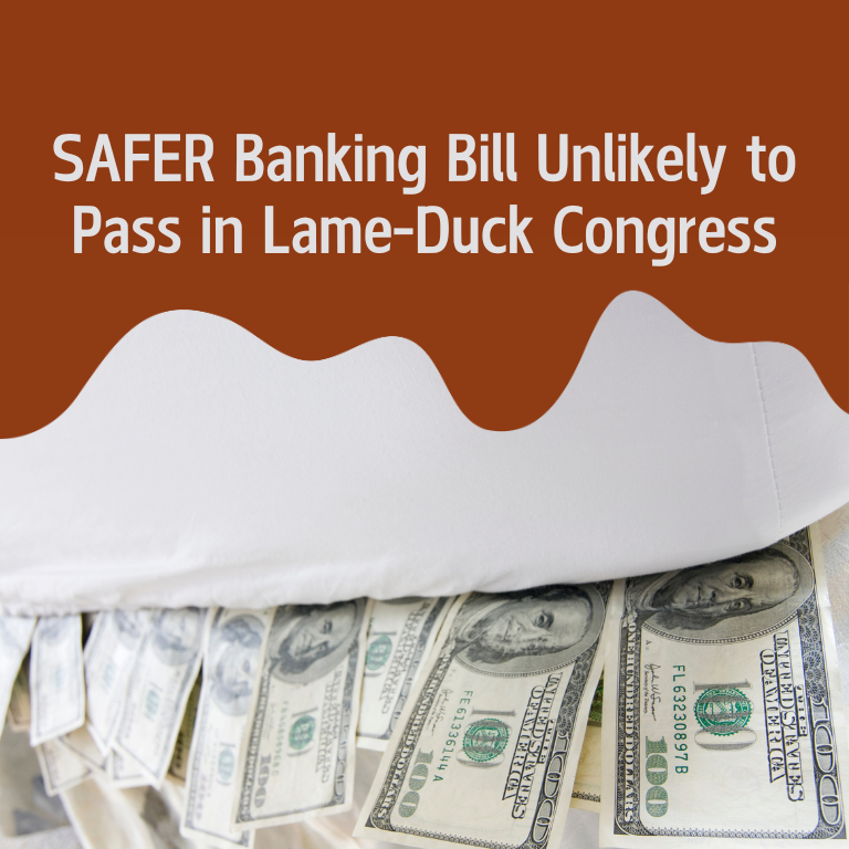 Cannabis Banking Reform Faces Roadblock in Lame-Duck Session