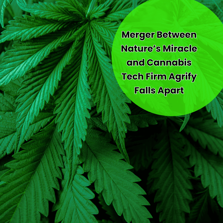 Merger Between Nature’s Miracle and Cannabis Tech Firm Agrify Falls Apart